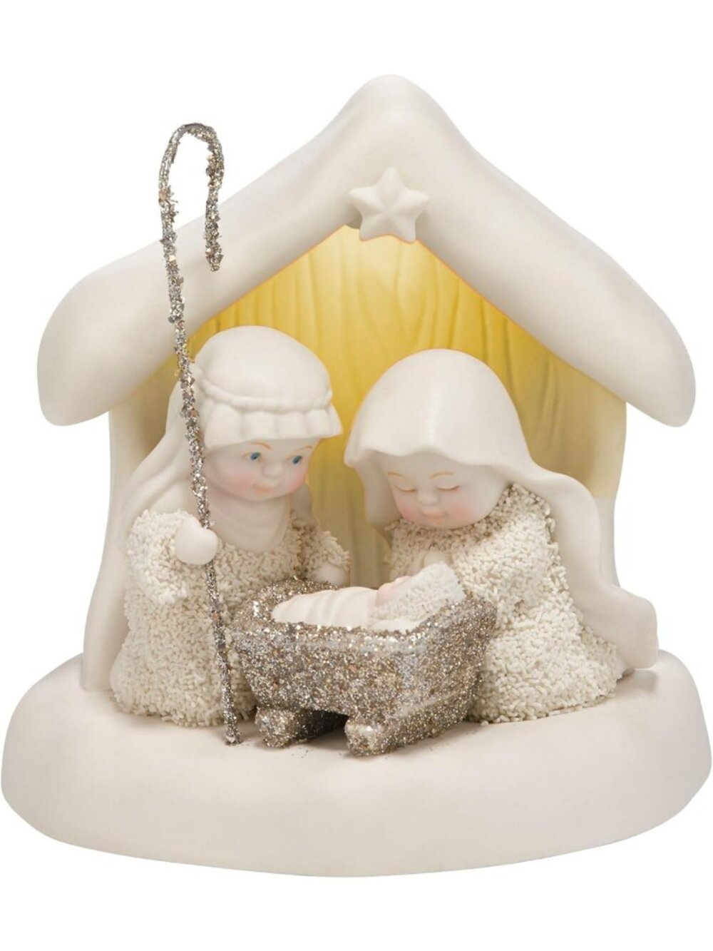 Charming Snowbabies Christmas Star Porcelain Figurine, 4.7” Holiday Decor